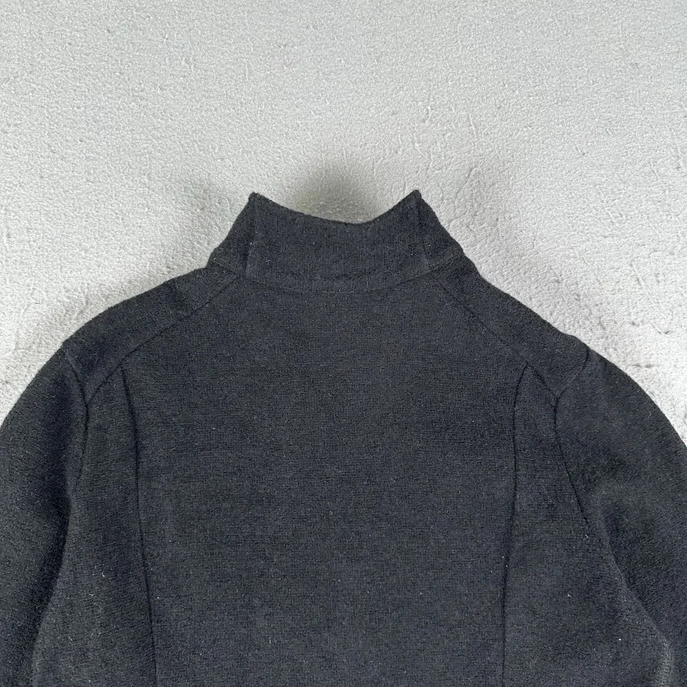 Ibex Jacket Womens Small Black BACKBAY Zque Merino Wool Tunic Full Zip Mock Neck